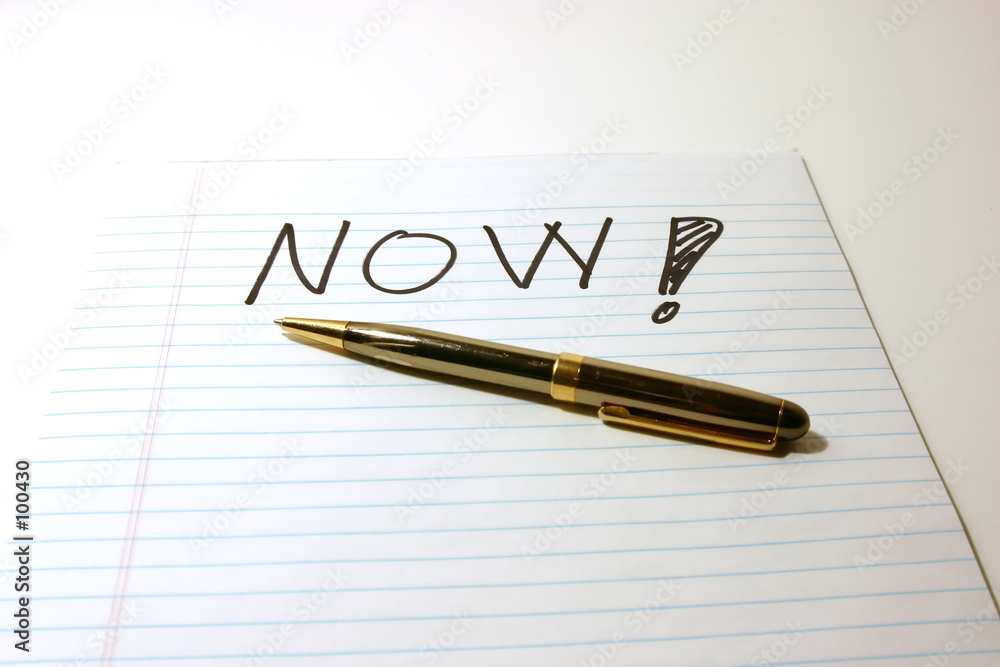 now - notepad & pen