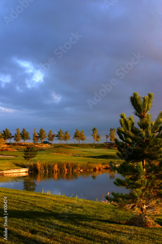 sunrise over the golf course