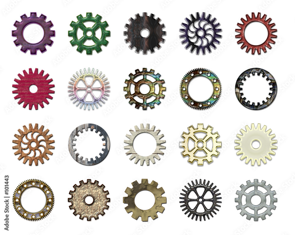 gears collection #5. isolated gears collection #5. isolated