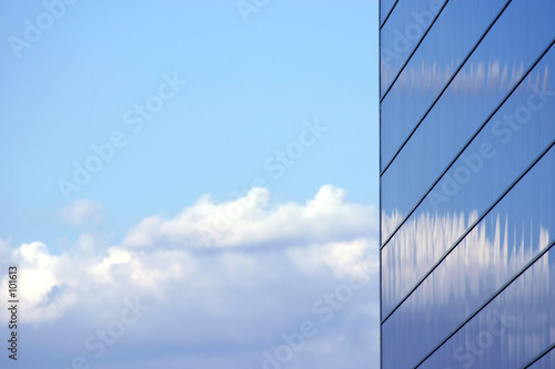 mirrored business building