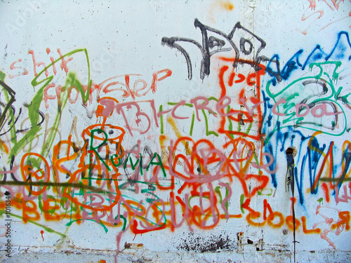graffiti sprayed on a wall