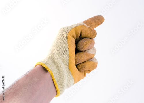 gloved hand