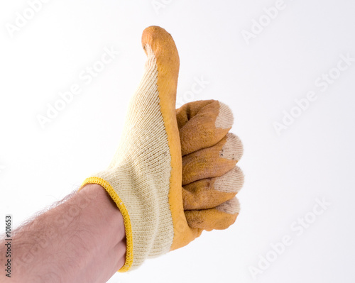 gloved hand