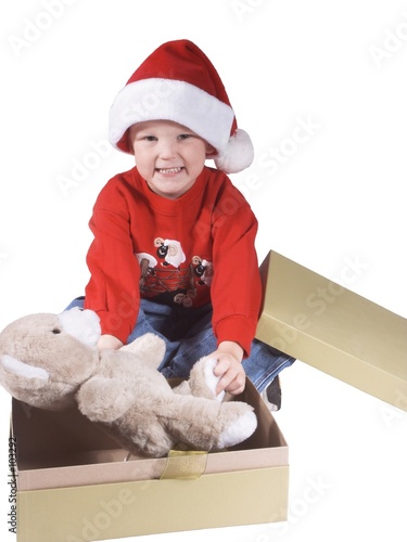 boy opening present