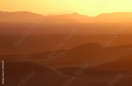 sunset over the sahara desert