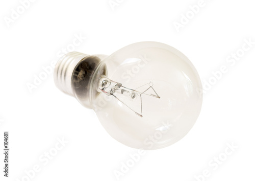 clear lightbulb on white backround photo