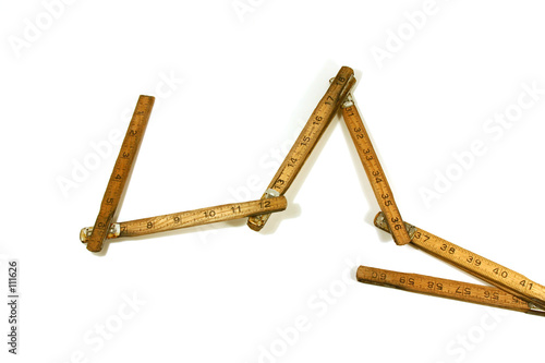 old measuring tape / ruler