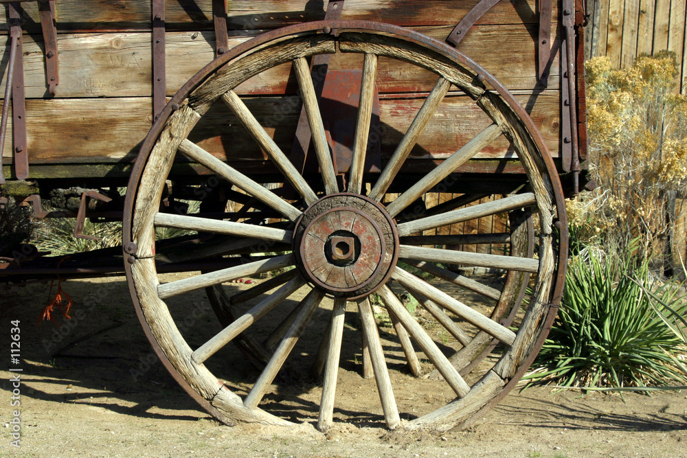 old antique wagon wheel