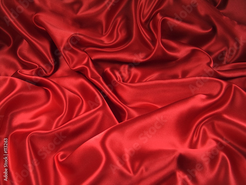 Fotografia, Obraz red satin fabric [landscape]