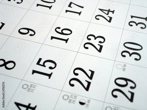 calendar sheet