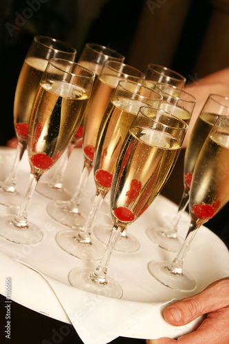 champagne and cherries
