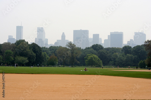 new york city skyline vom central park aus
