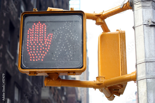 fußgängerampel ''don't walk'' in new york