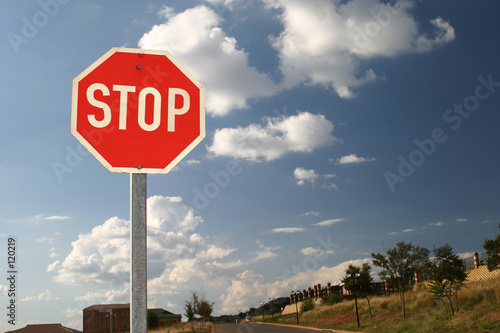 red stop sign