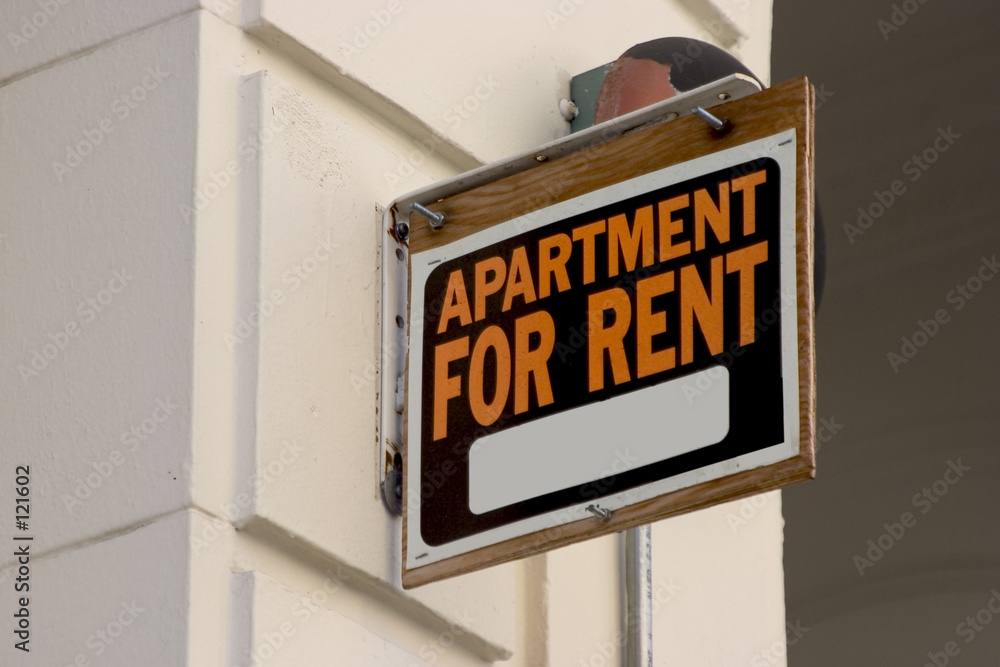 Fotografie apartment for rent sign