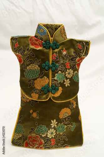 green chinese cheong sam dress