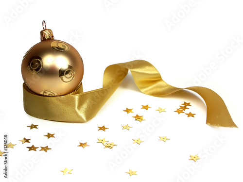 gold christmas ball photo