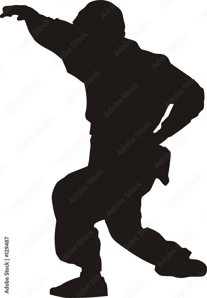 Fototapeta premium jiu-jitsu fighter silhouette