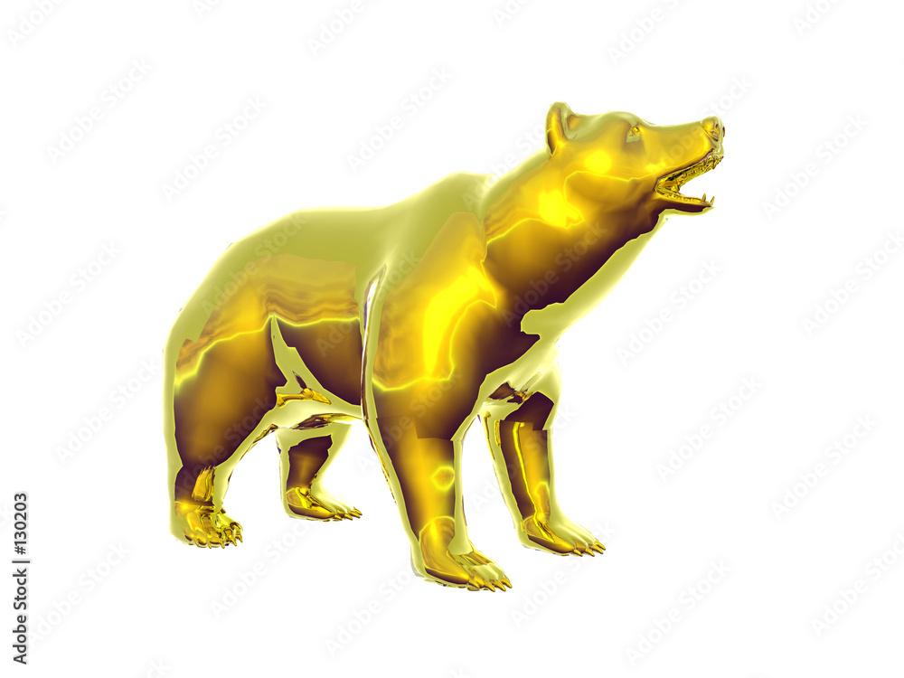 Naklejka golden bear