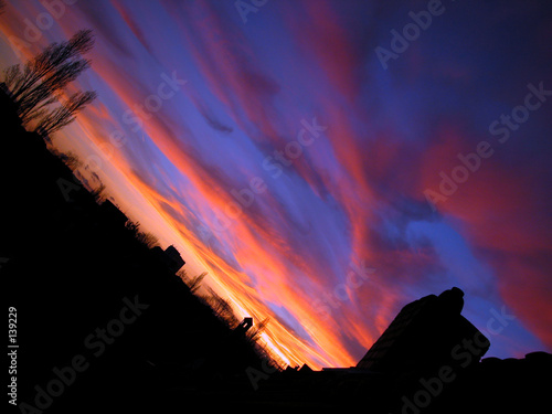 schräger abendhimmel