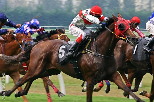 Fotografie, Tablou horse racing