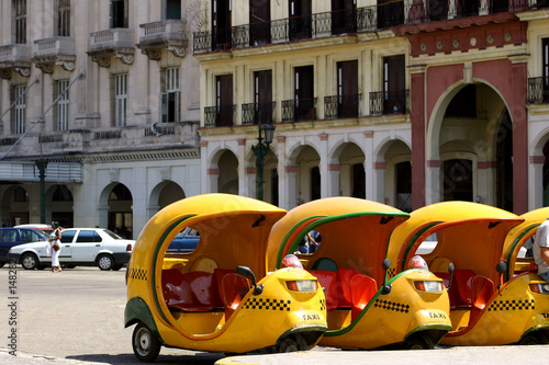 coco taxis in cuba © Alex Bramwell