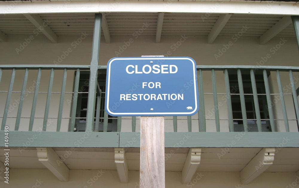 restoration sign
