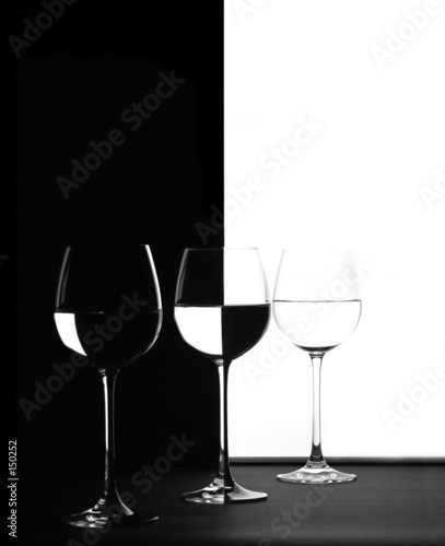 trio in black and white