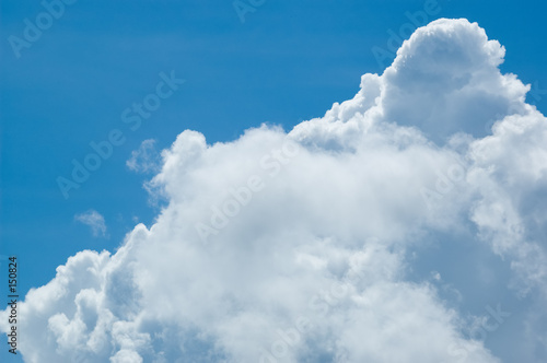 white cloud, blue sky