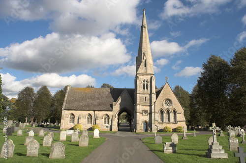 Cemetery in Grantham in England