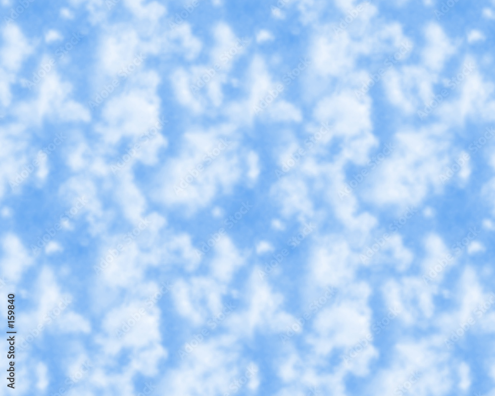 fluffy clouds in a blue sky
