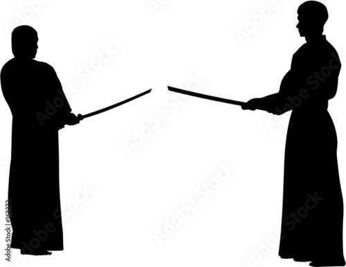 prepare to fight, kendo - silhouette