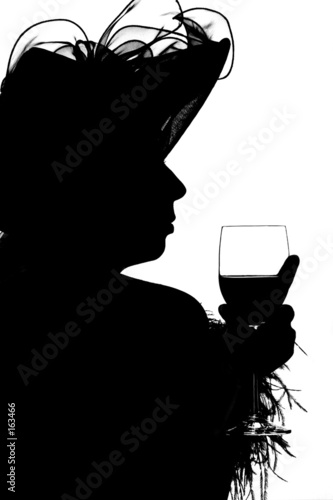 silouette of a lady