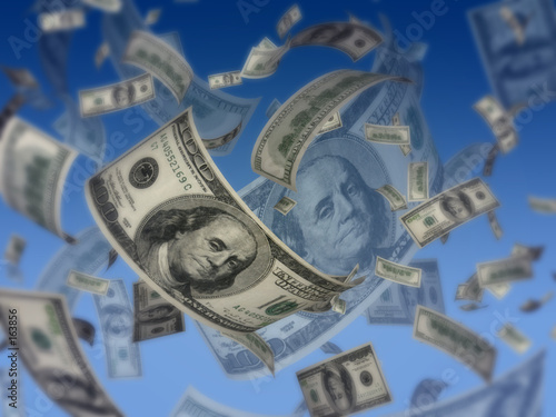 dollars fly concept