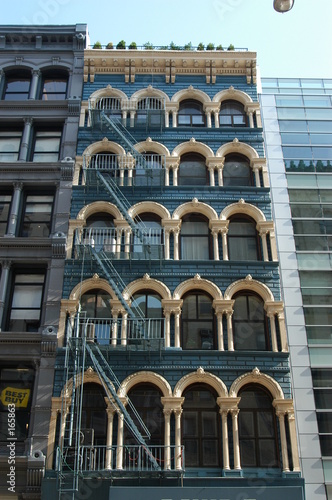 blue building