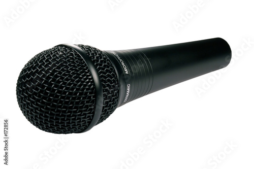 isolated black microphone