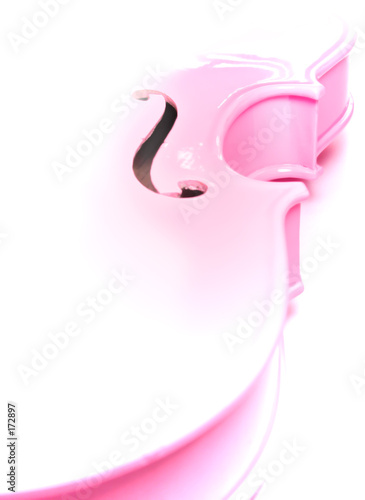 stylized artistic pink violin outline
