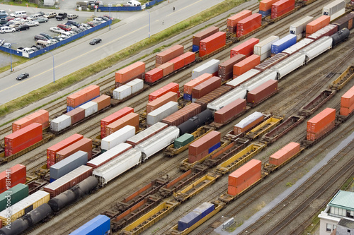 Bild auf Leinwand many freightliners