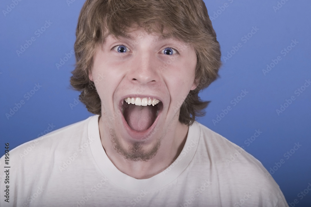 thrilled young man thrilled young man