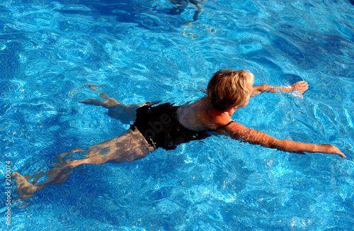 swimming alone