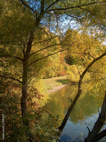 autumn colors reflecting on a lake