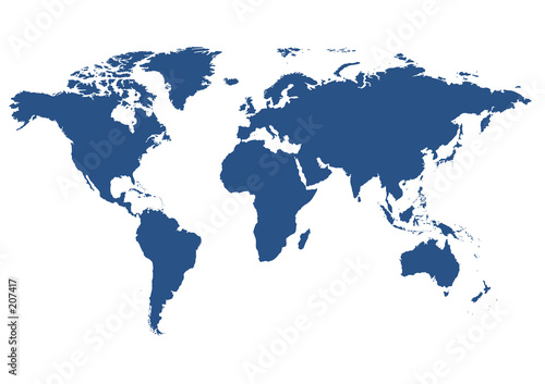 isolated world map