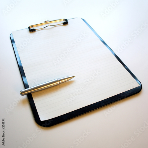 clipboard & pen