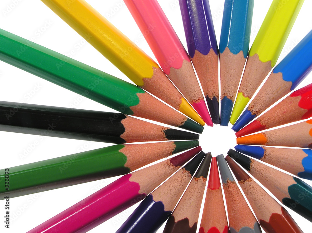 Naklejka premium round crayons