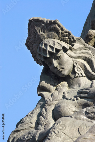 russian girl tsarevnal-fragment of a sculpture