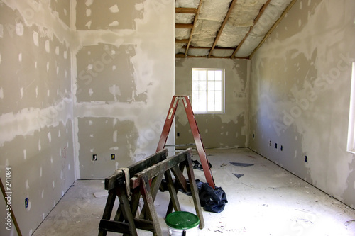 Billede på lærred room remodel with new sheetrock - drywall