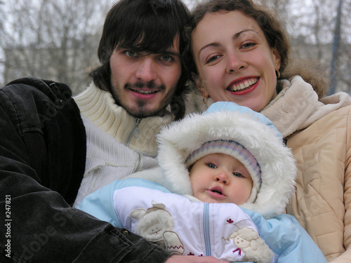 young family of three