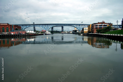 bridges over cuyahoga river in cleveland, ohio