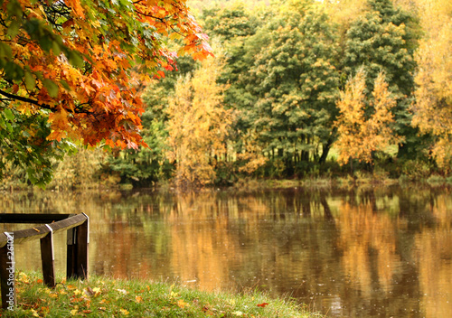 autumn embankment