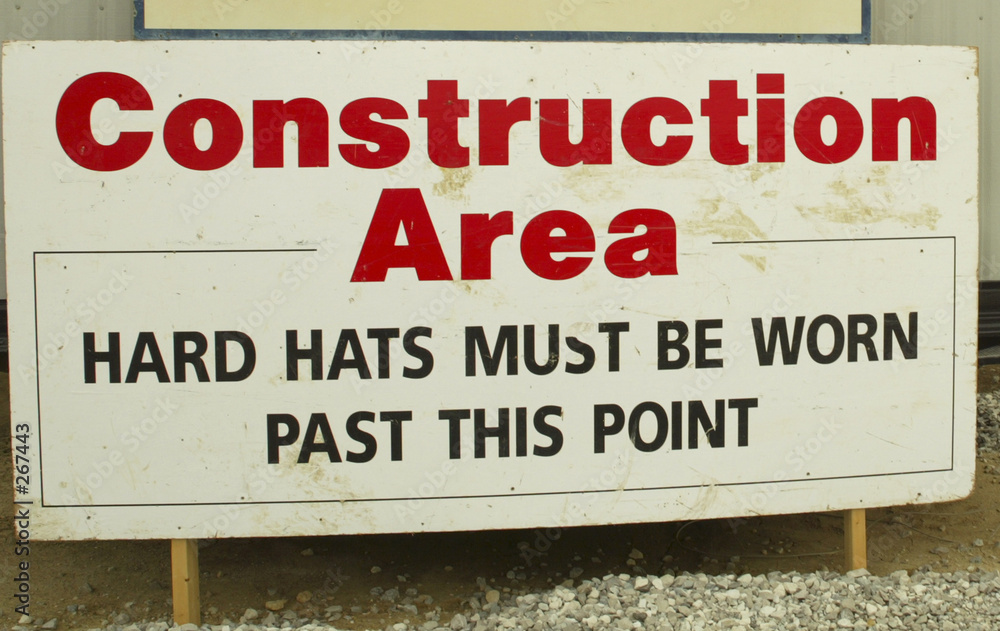 Naklejka premium construction site sign